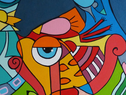 Xochipilli  40 cm x 40cm x 3 cm