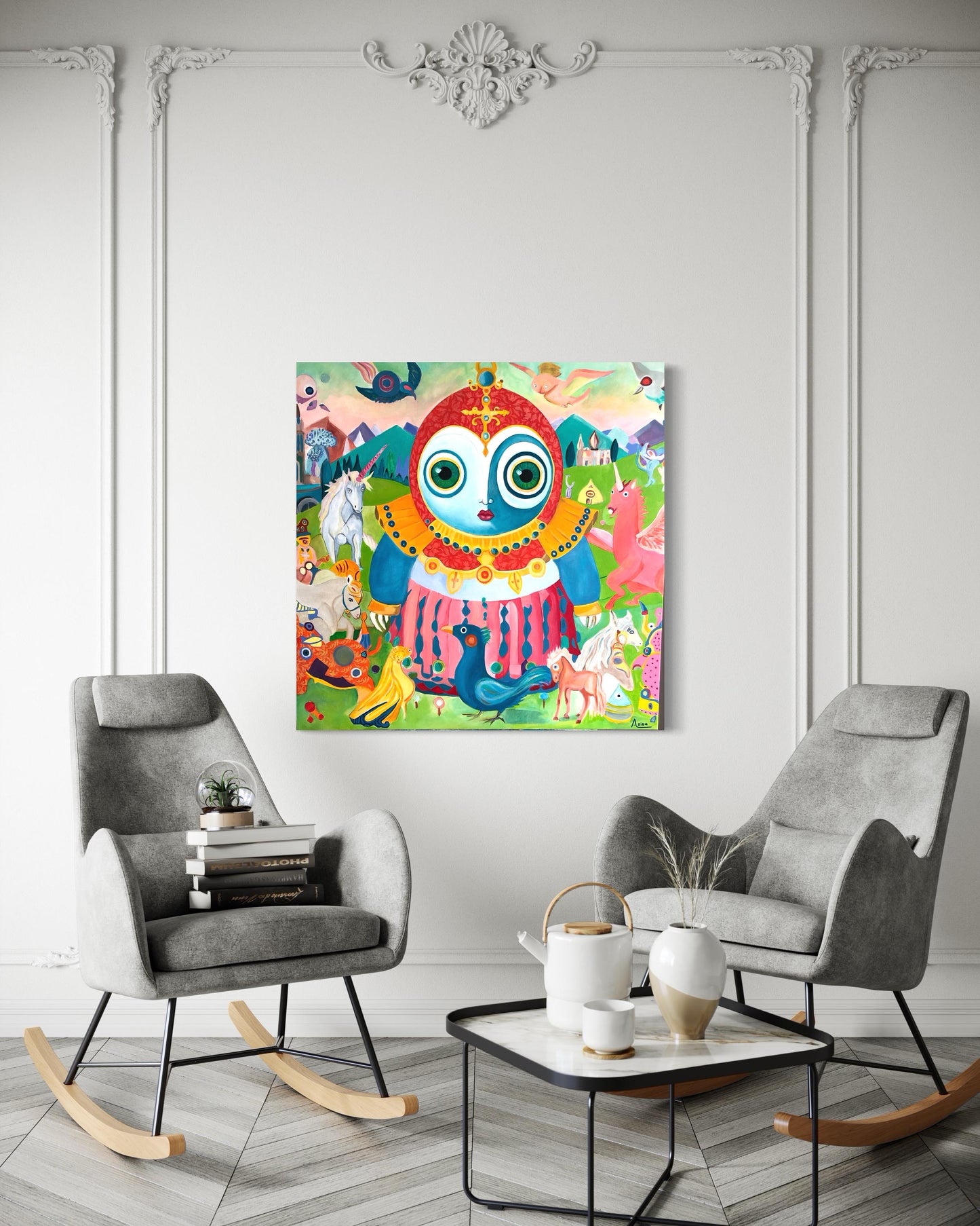 Big eyes II  100 cm x 100cm x 1,5 cm