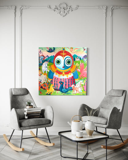 Big eyes II  100 cm x 100cm x 1,5 cm