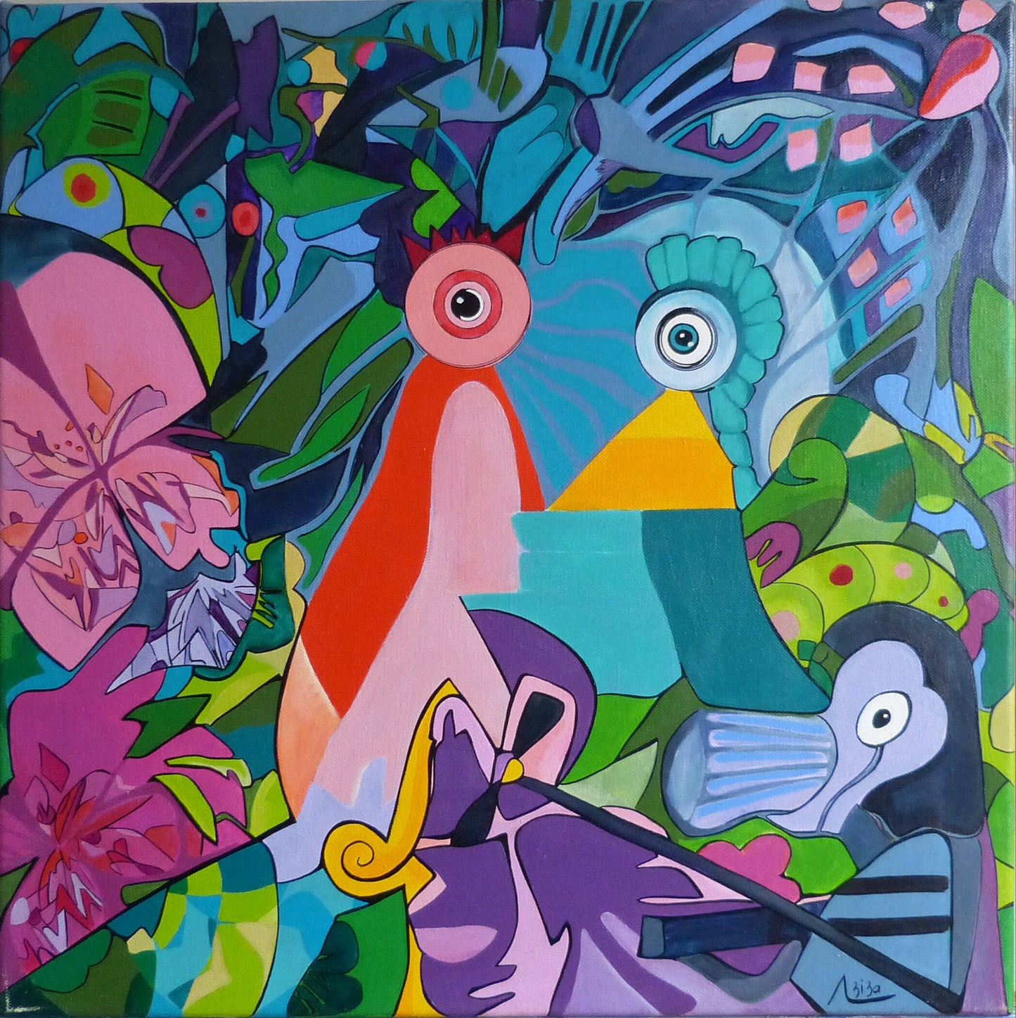 Confidences  - 50 cm x 50 cm x 1,5  cm