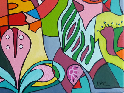 Xochipilli  40 cm x 40cm x 3 cm