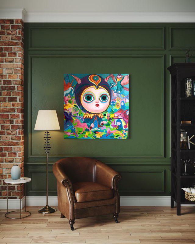 Big eyes I  100 cm x 100cm x 1,5 cm