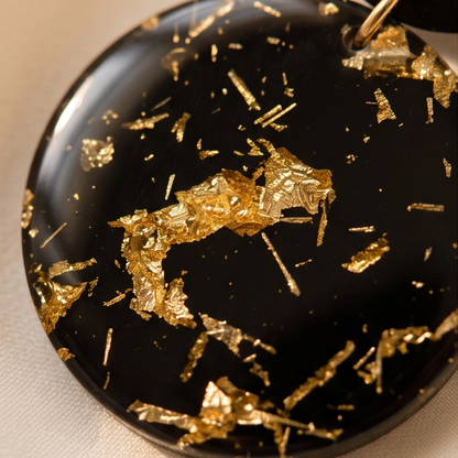 Boucles d’oreilles « black &gold »
