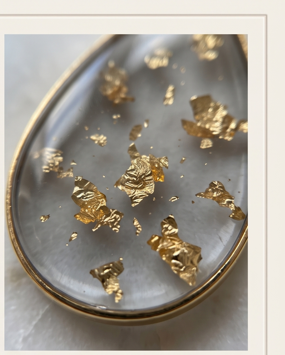 Boucles d'oreilles "noir transparent et Gold"
