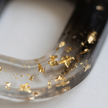 Boucles d’oreilles « black & gold »