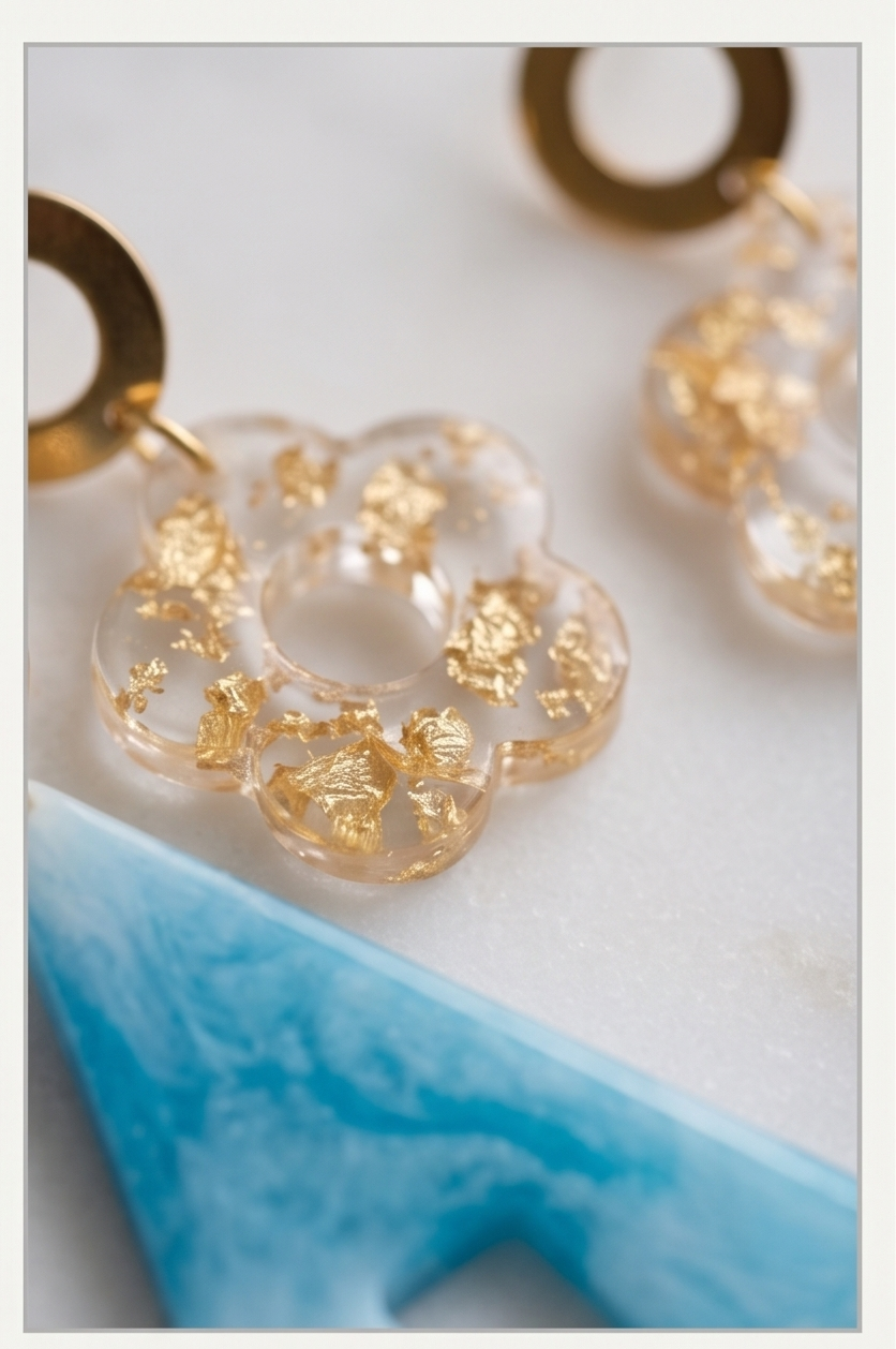 Boucles d'oreilles pendantes bleues