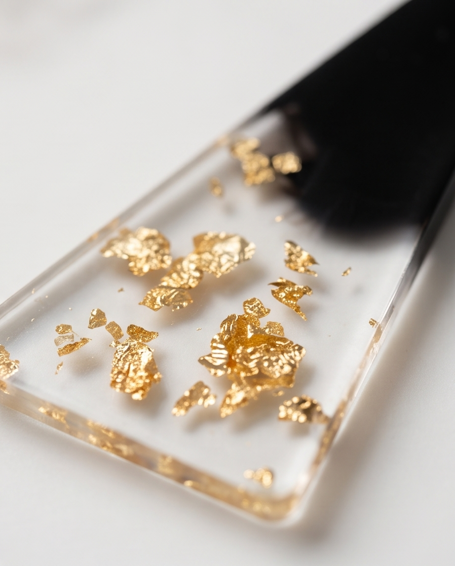 Boucles d'oreilles pendantes "black & Gold"