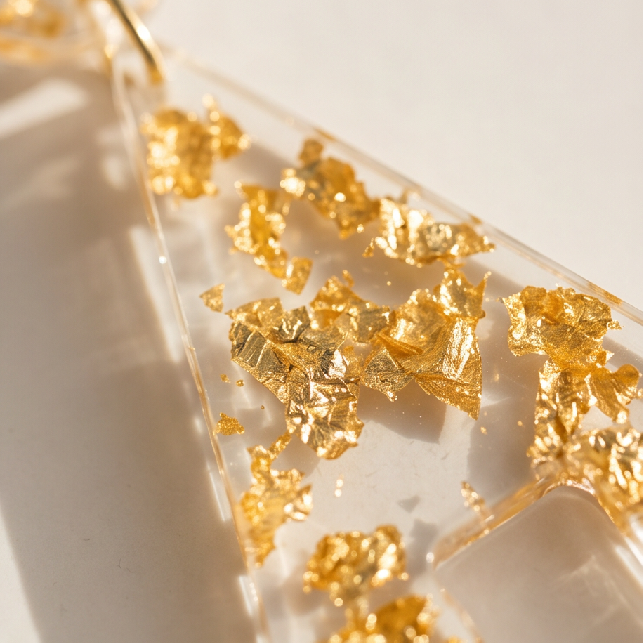 Boucles d'oreilles pendantes White & Gold