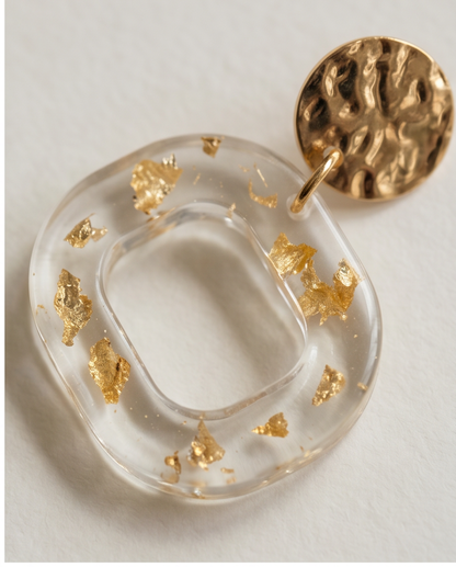 Boucles d'oreilles pendantes White & Gold
