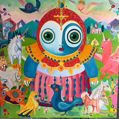 Big eyes II  100 cm x 100cm x 1,5 cm