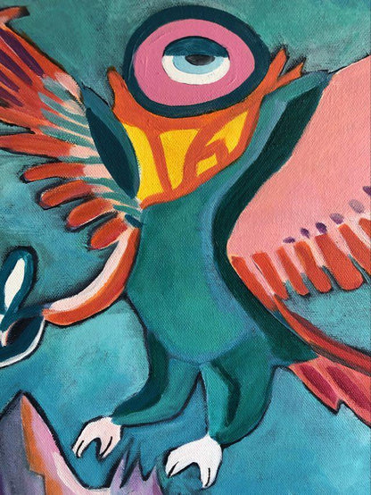 Big eyes I  100 cm x 100cm x 1,5 cm