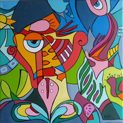 Xochipilli  40 cm x 40cm x 3 cm
